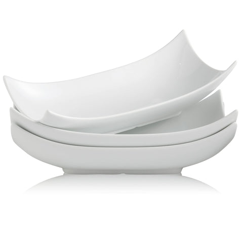 Gomakren turkey serving platter with curved edge, ideal for elegant table presentation