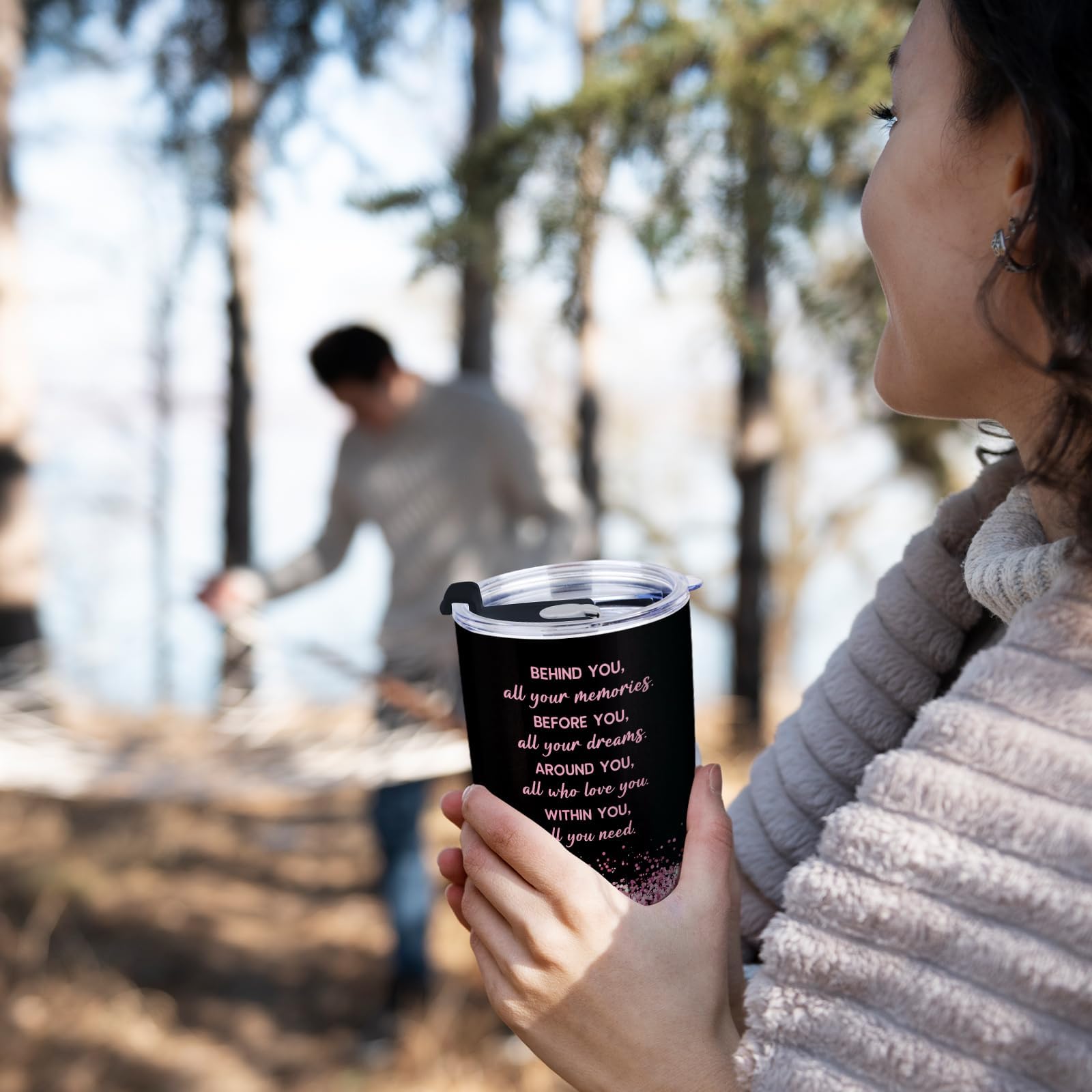 GoMelley travel-friendly mug fits most car cup holders.