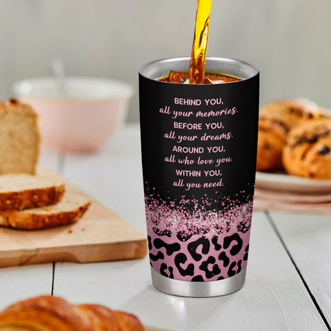 GoMelley leopard-print tumbler is easy to clean and reuse.