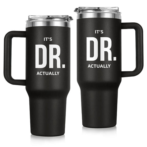 GoMelley It's Dr Actually front design tumbler for bold daily hydration