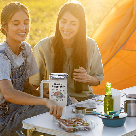 GoMelley 40oz tumbler with BPA-free design supports long shifts and classes.