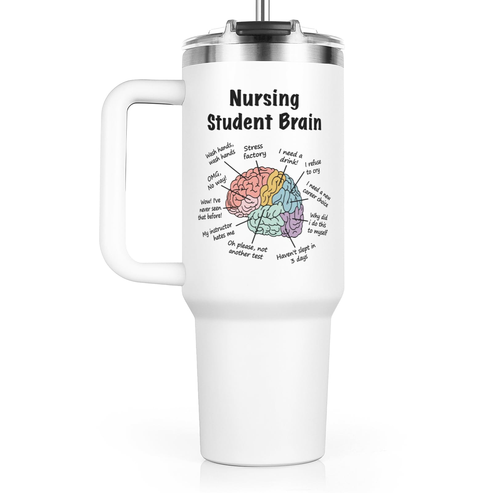 GoMelley nursing student tumbler 40oz for on-the-go hydration and all-day insulation.