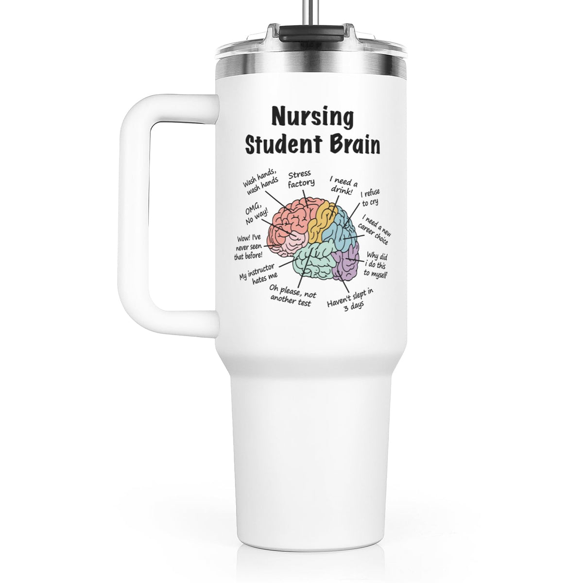 GoMelley nursing student tumbler 40oz for on-the-go hydration and all-day insulation.