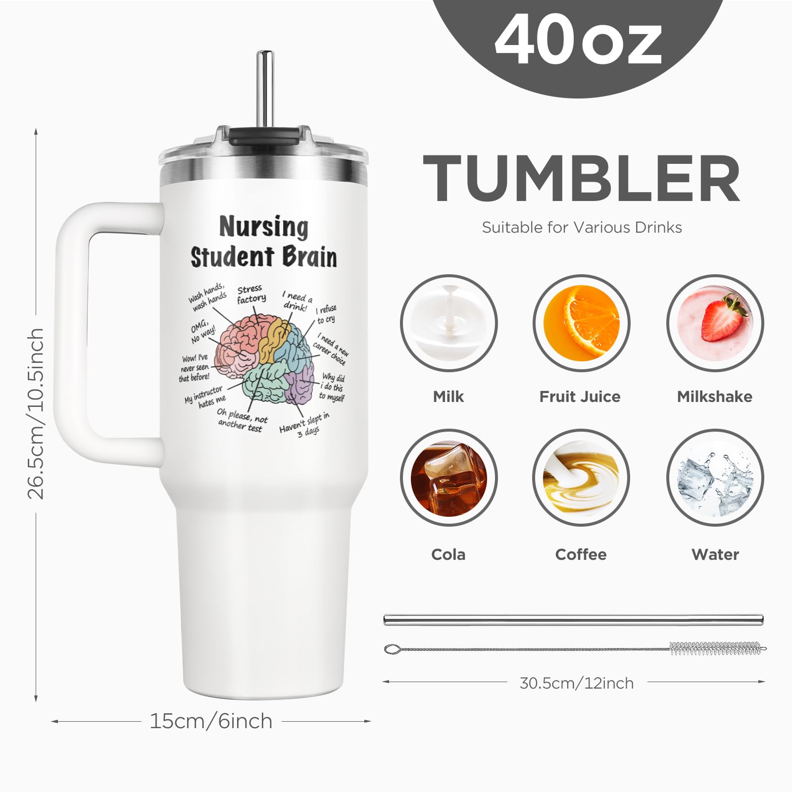 GoMelley 18/8 stainless steel tumbler stays durable through study sessions.