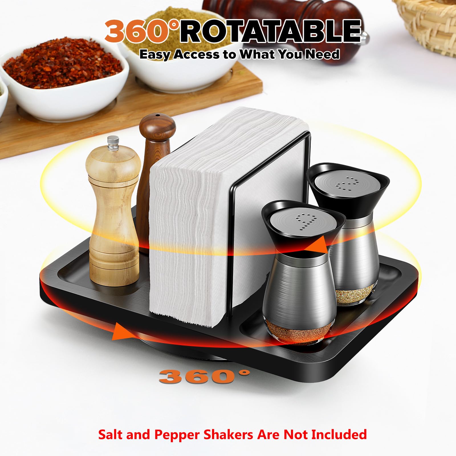 Gomyrod bamboo-base napkin dispenser showcases natural texture with a sturdy base.