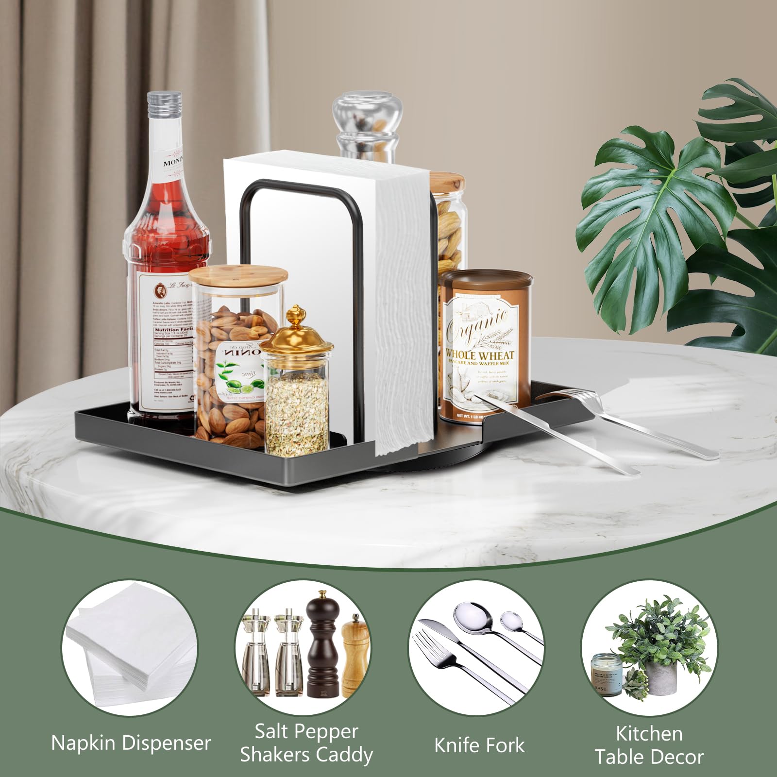 Gomyrod salt and pepper storage keeps condiments organized on the counter