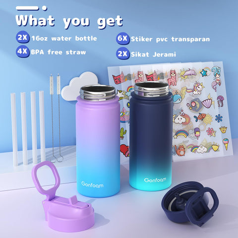 Gonfoam insulated vacuum bottle keeps drinks cold for hours