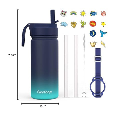 Included straw brush with Gonfoam bottle helps clean the straw easily.