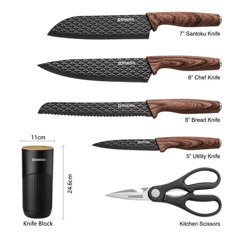 GOODA 5-inch utility knife designed for detailed prep and small tasks.