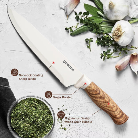 GOODA knife block set slicing knife ideal for even carving tasks.