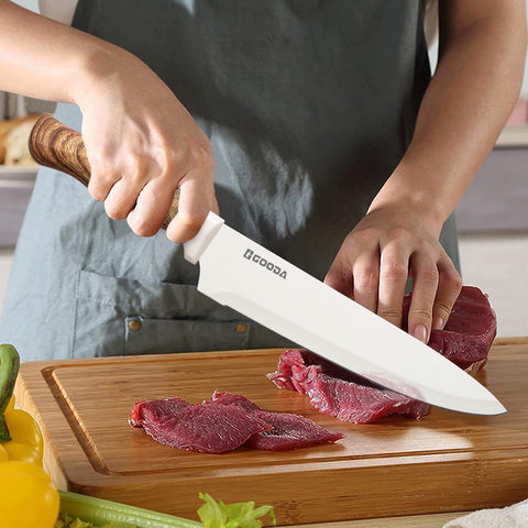 GOODA knife block set utility knife for versatile food prep tasks.