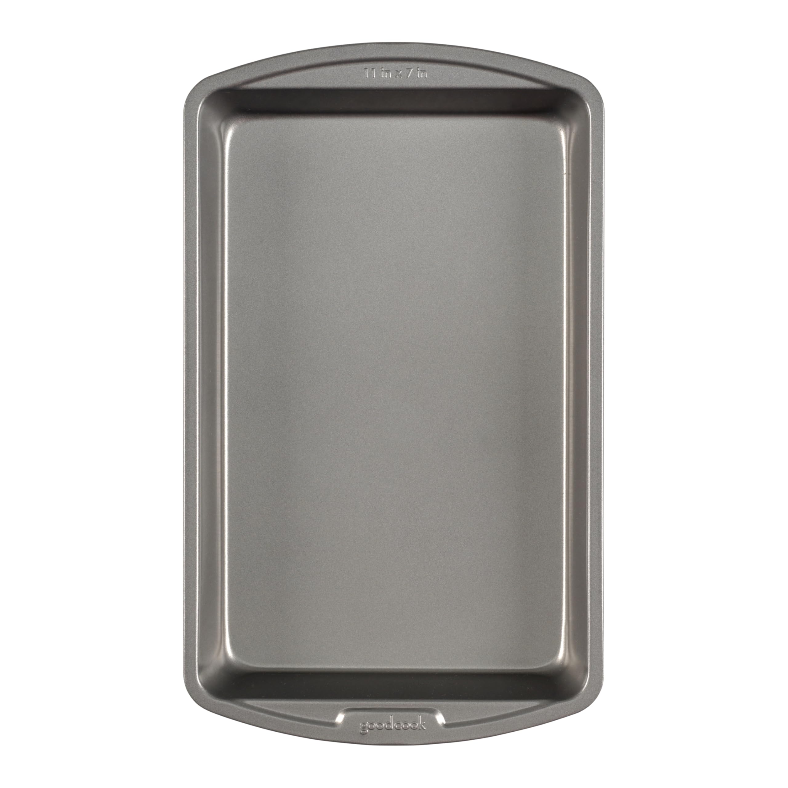 GoodCook 11x7 nonstick baking pan top view shows even bake potential.
