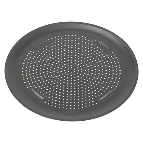 GoodCook AirPerfect 16in pizza pan, top view, promotes even heating for crispy crust.