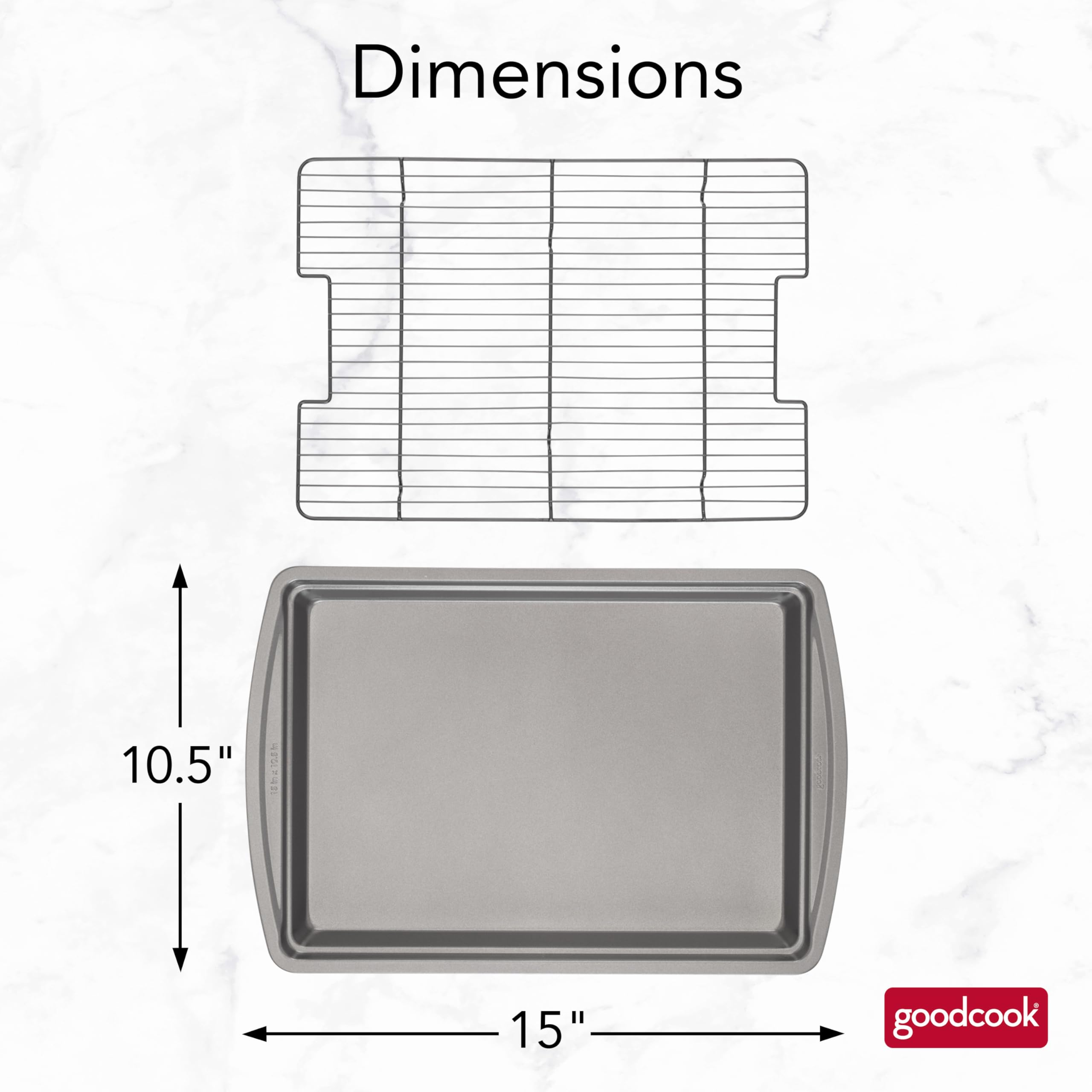 GoodCook pan is oven-safe up to 410 degrees Fahrenheit for versatile cooking.