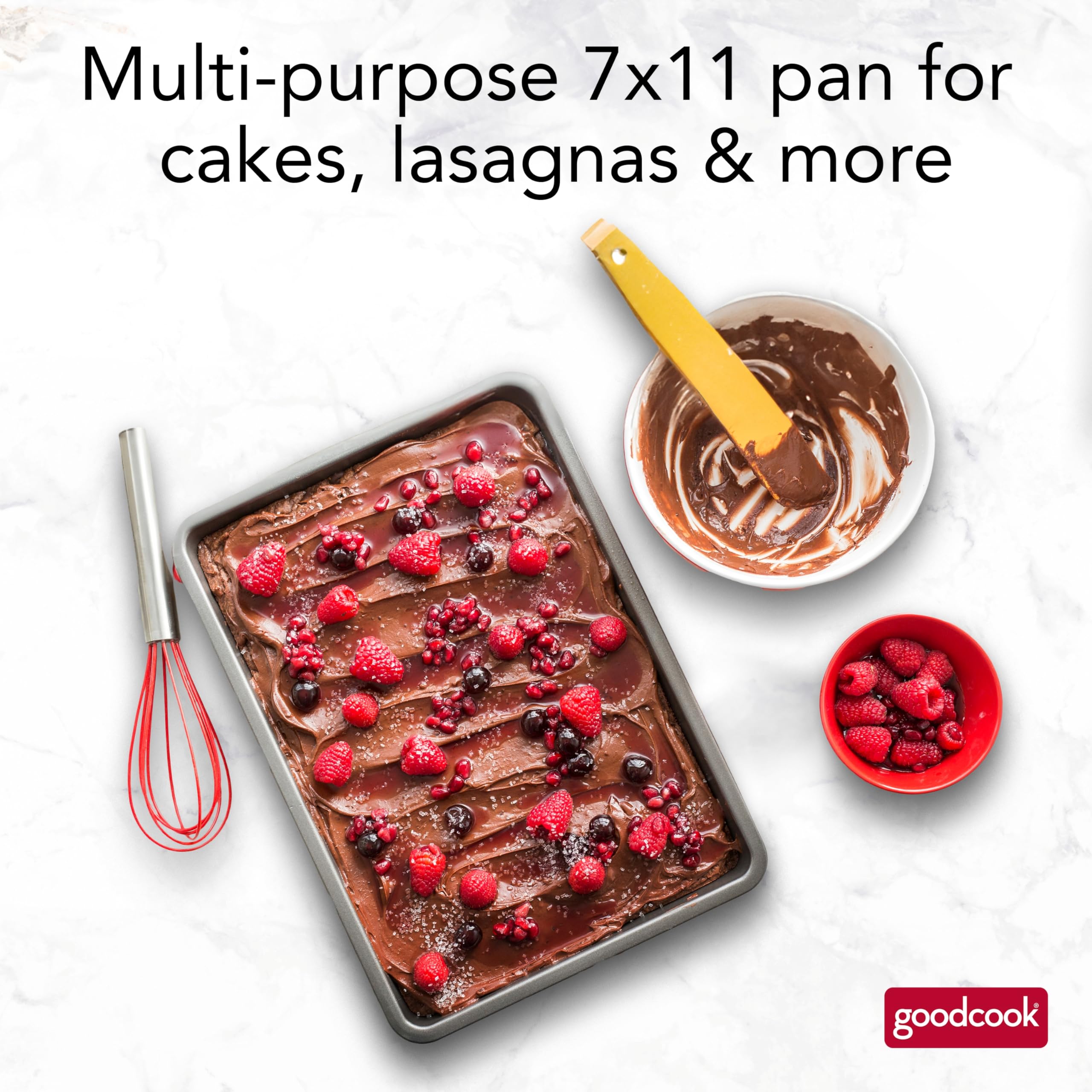GoodCook nonstick coating enables mess-free release for clean serving.