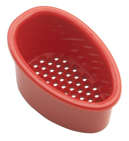 GoodCook Touch garlic press removable basket enables easy cleanup.