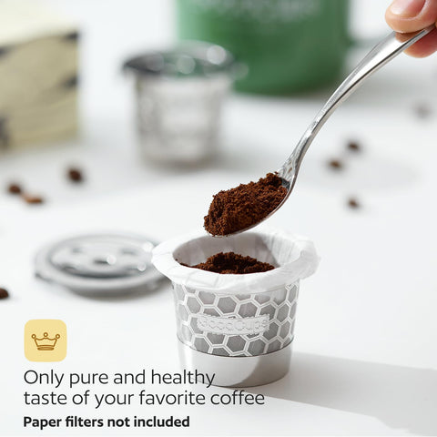 GoodCups easy-fill, insert, and clean K-Cup for hassle-free mornings.