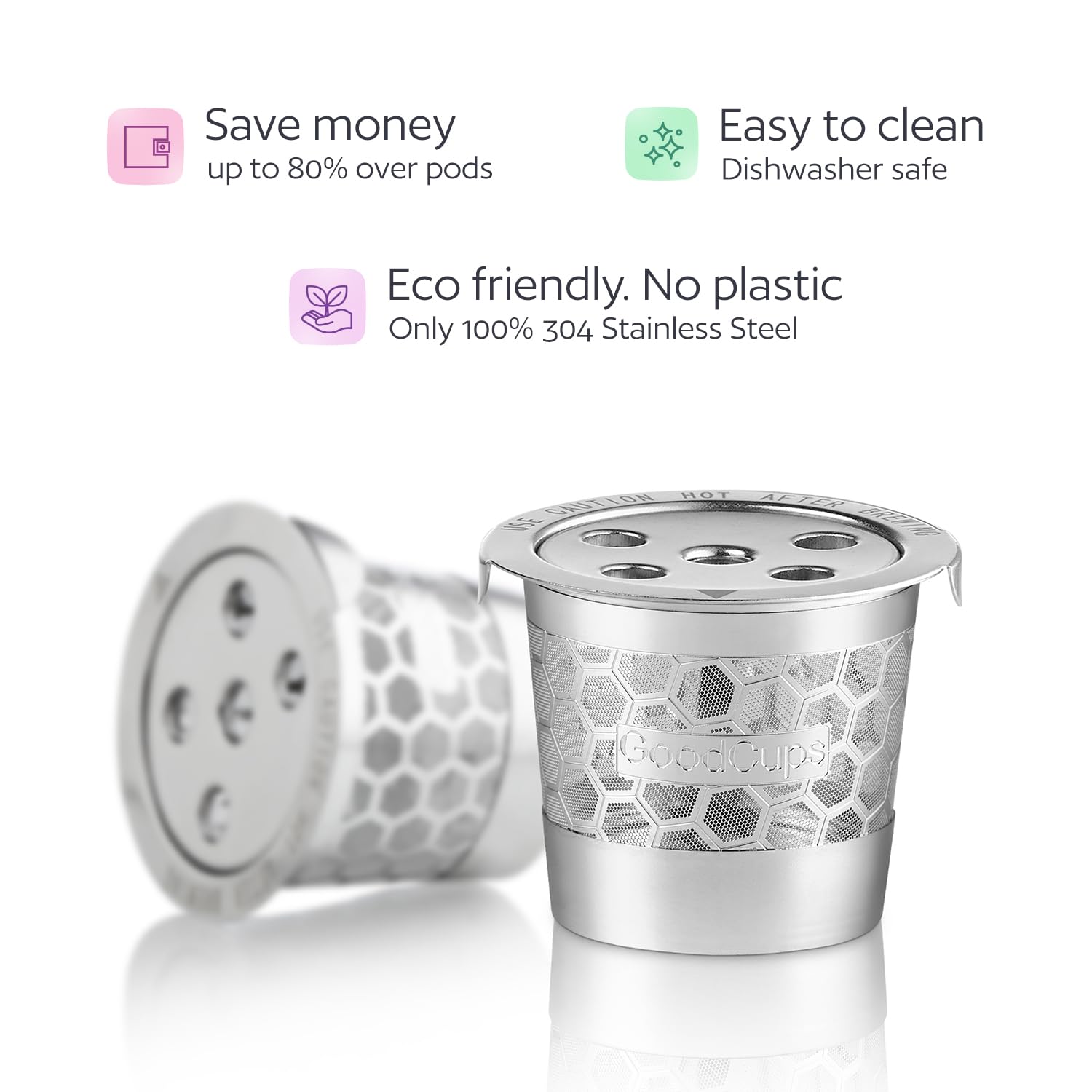 GoodCups eco-friendly coffee pods reduce waste compared to disposables.