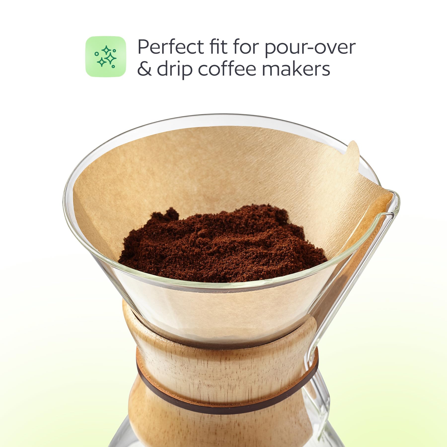 GoodCups four unbleached filter over 8-12 cup brewer, enabling consistent extraction.