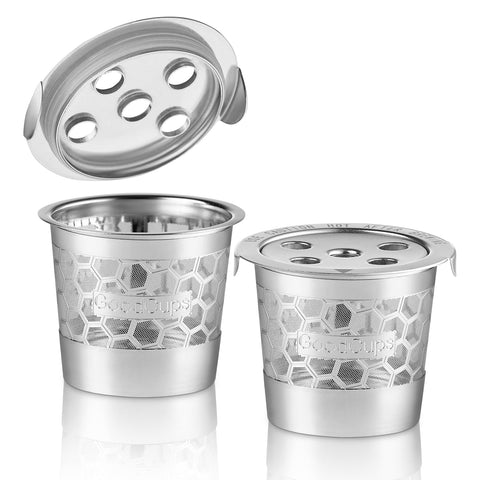 GoodCups stainless steel K-Cup with Multistream compatibility improves extraction.