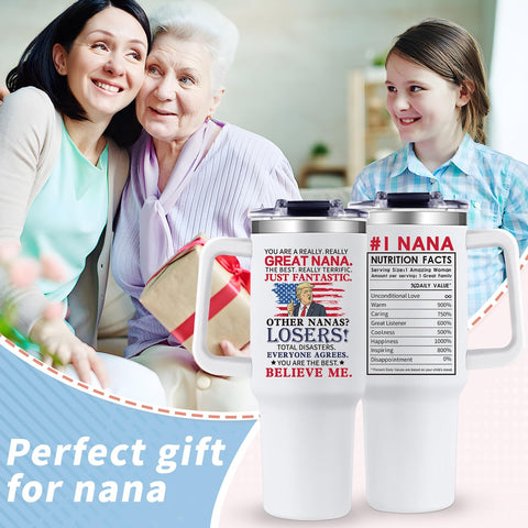 Gooddooes Nana travel tumbler designed for road trips and outdoor adventures