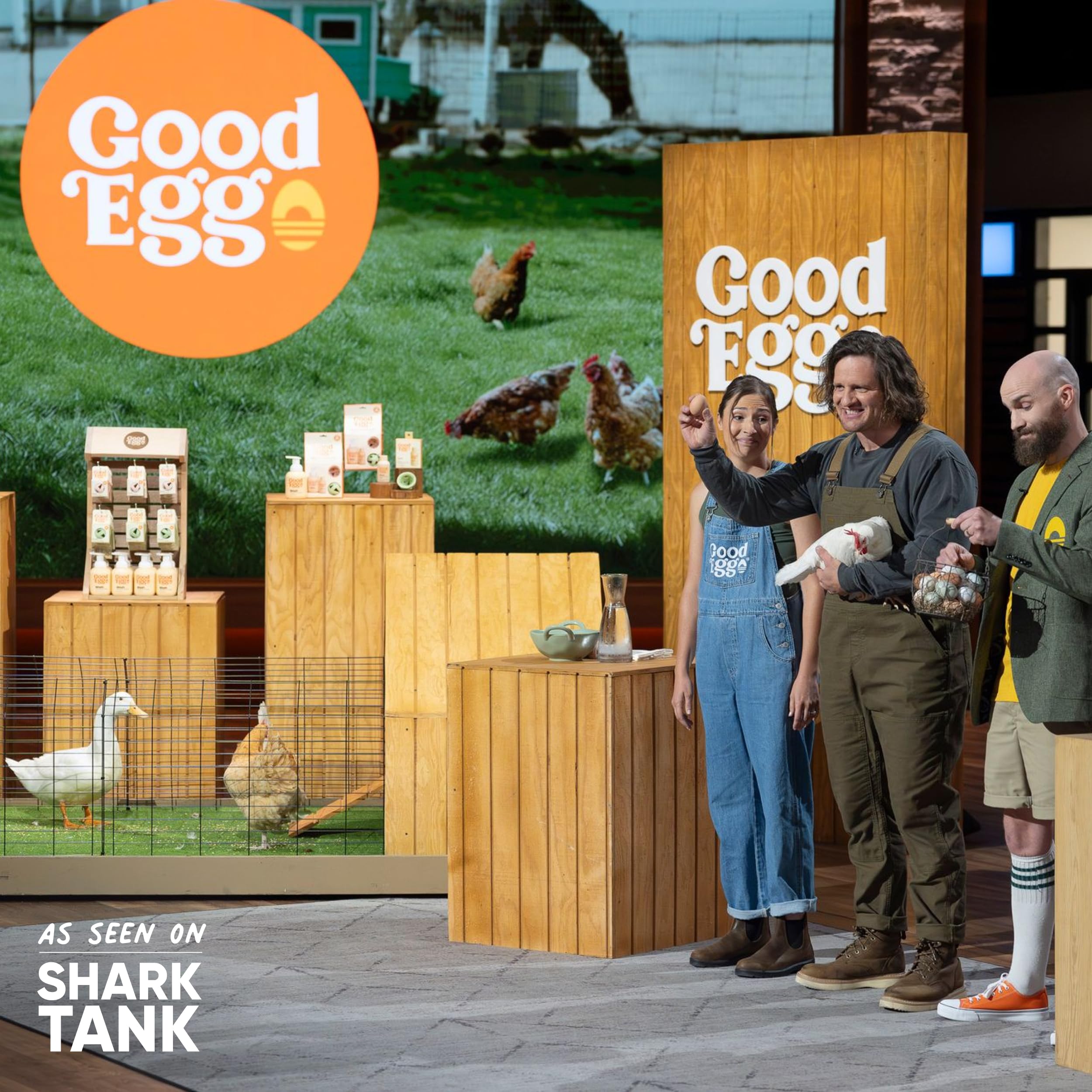 GoodEgg The Original Egg Brush featured in Shark Tank context for backyard eggs.