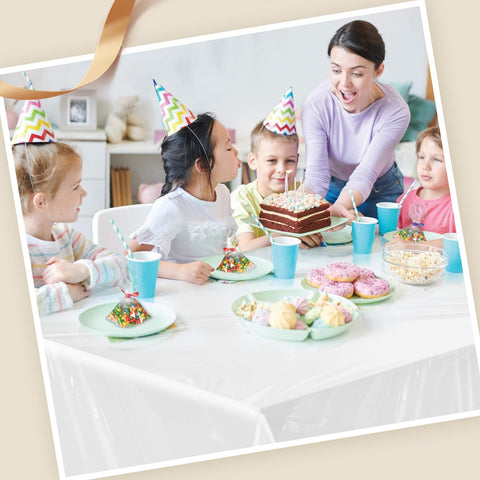 Goodluck disposable tablecloth waterproof protection for meals and crafts.