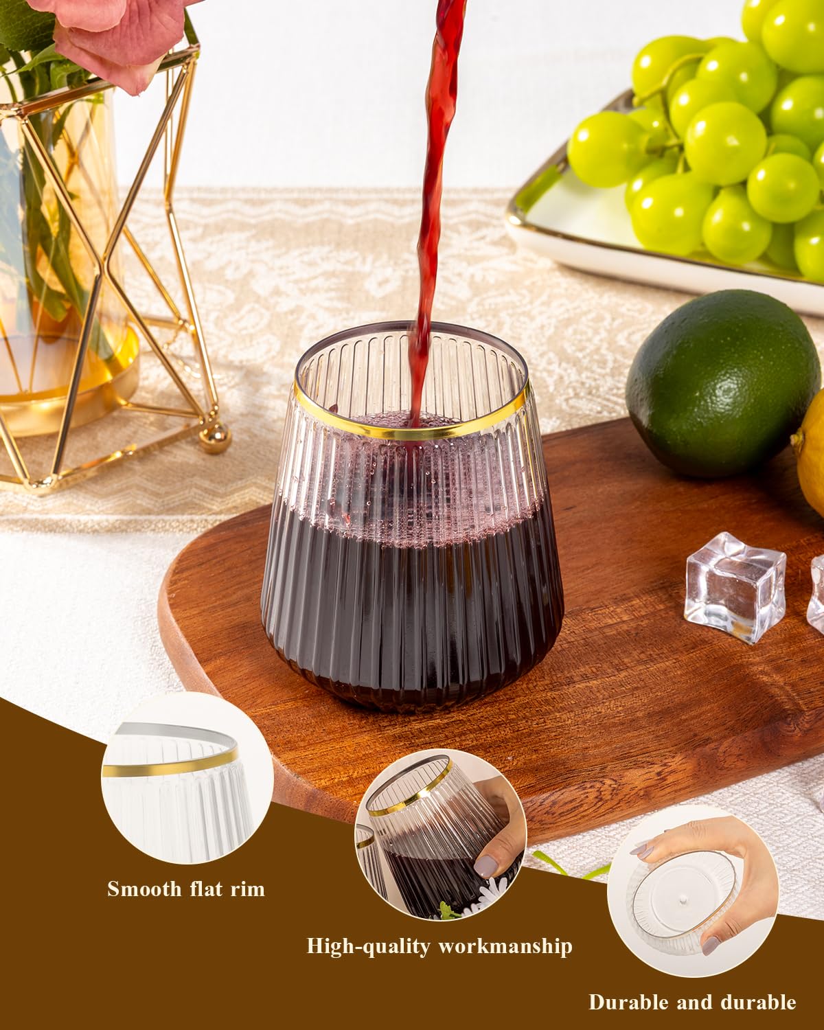 Goodluck durable polystyrene wine glasses designed for busy parties and events.