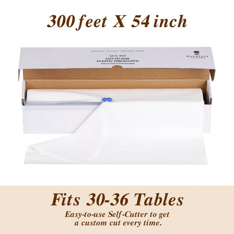 Goodluck easy-cleaning disposable tablecloth makes post-event cleanup fast.