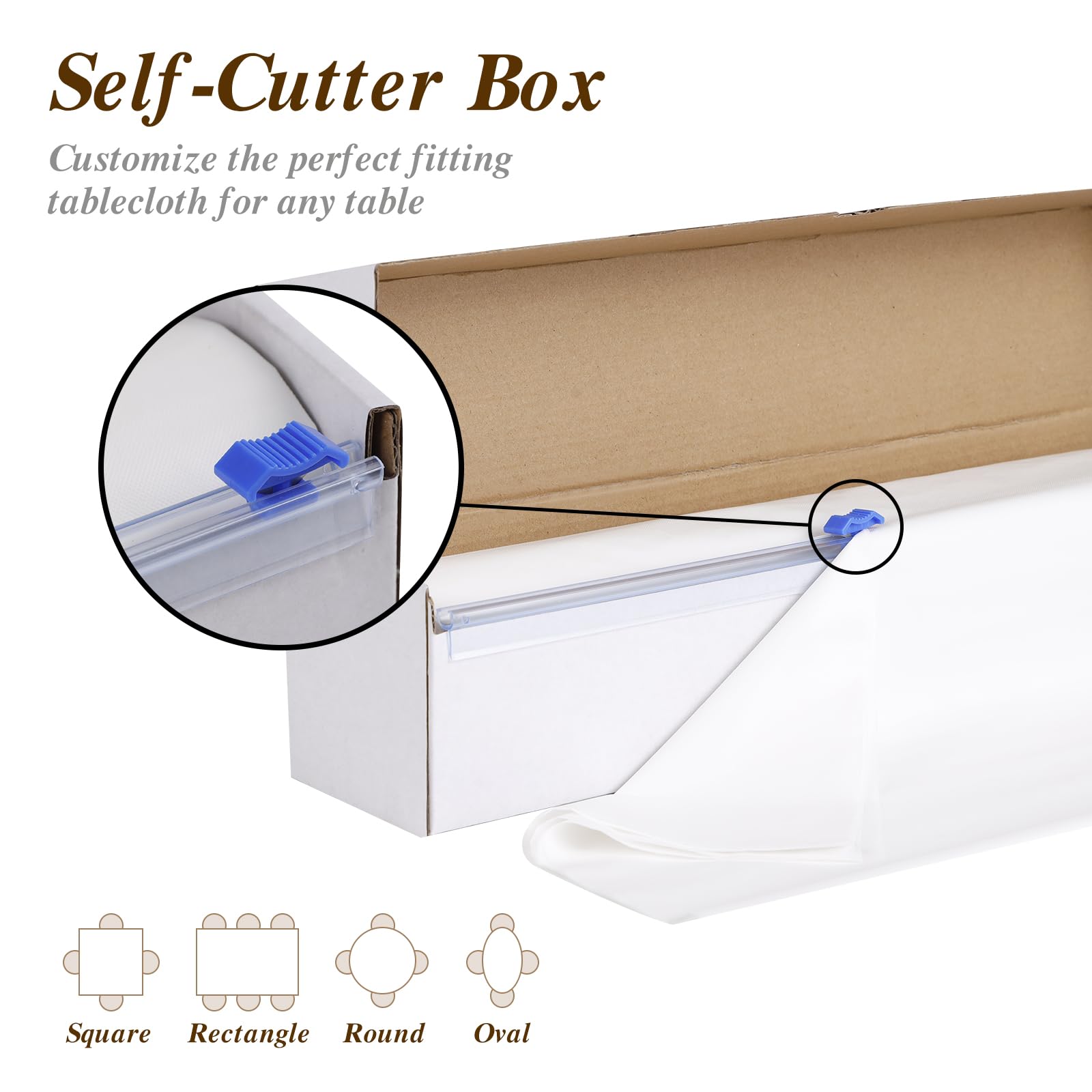 Goodluck tear-resistant table cover shields furniture from spills and sun.