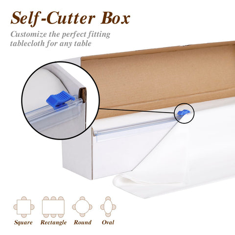 Goodluck tear-resistant table cover shields furniture from spills and sun.