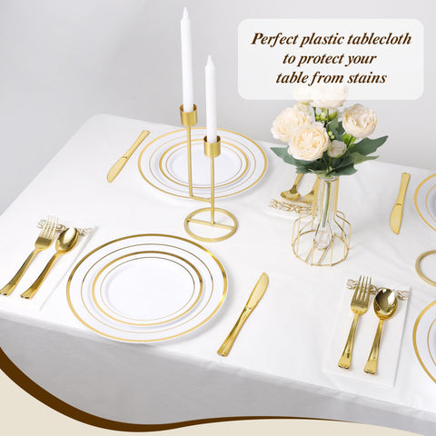 Goodluck wedding and party tablecover set up neatly for celebrations.