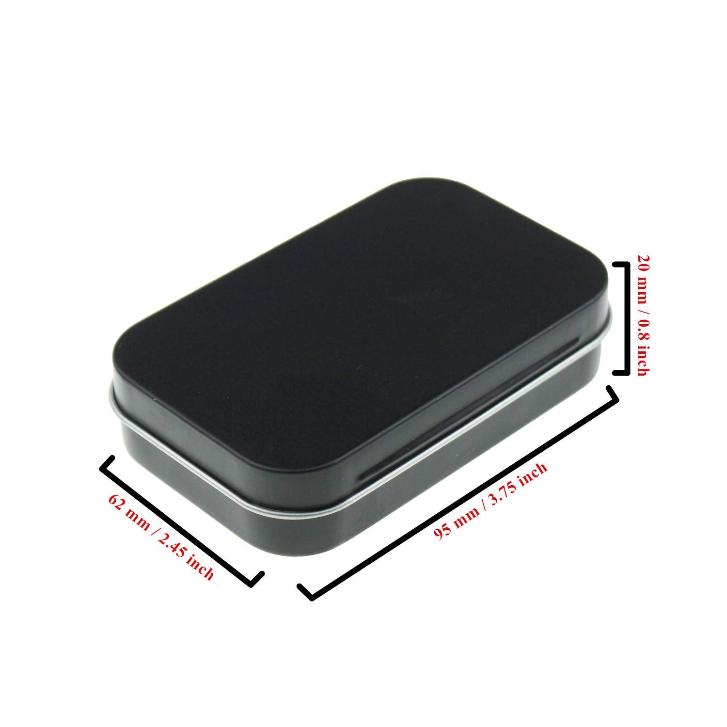 Goodma rectangular hinged tin open, easy lid for quick access to small essentials.