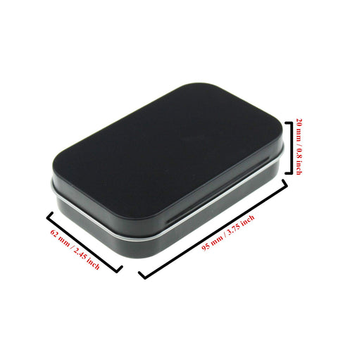 Goodma rectangular hinged tin open, easy lid for quick access to small essentials.
