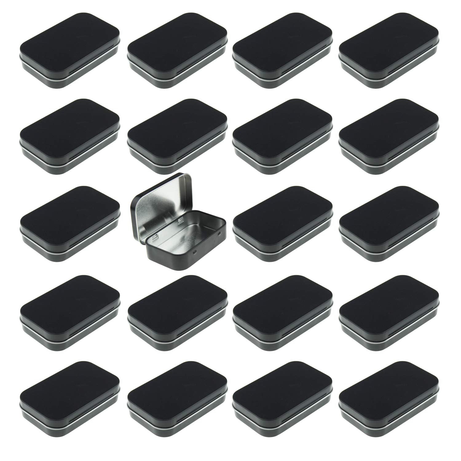 Goodma tin box filled with small items, ideal for desk organizers.