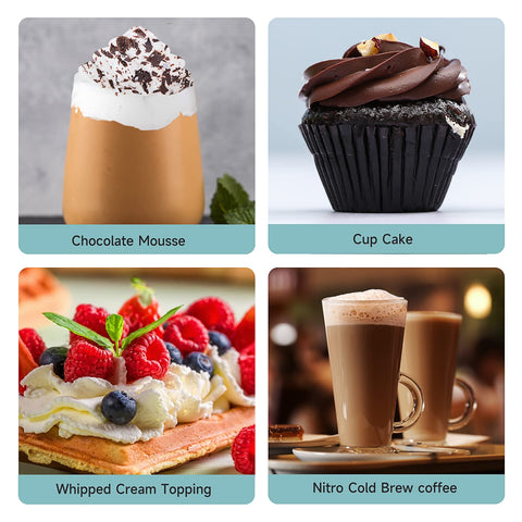 Gootus N2O-friendly design enables fast whipping of toppings.