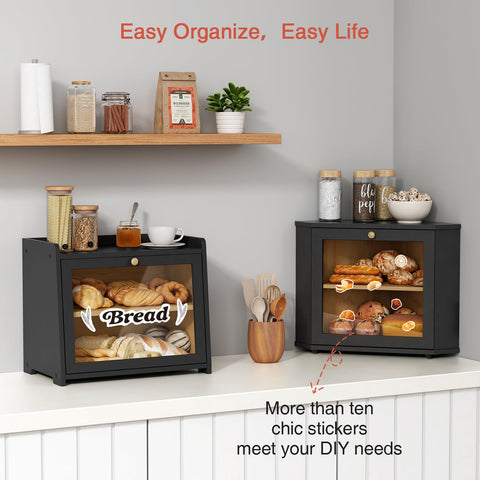 Goozii corner-design bread box optimizes counter space.