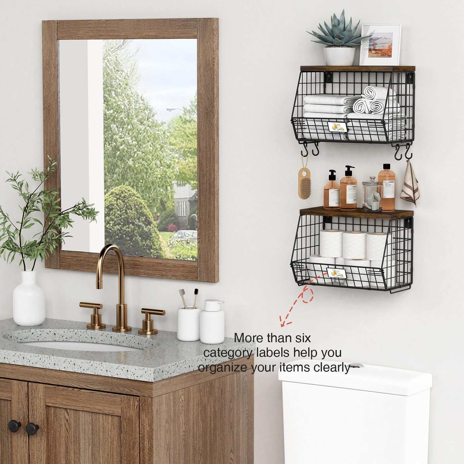 Goozii wall-mounted kitchen organizer keeps produce within reach and frees counter space