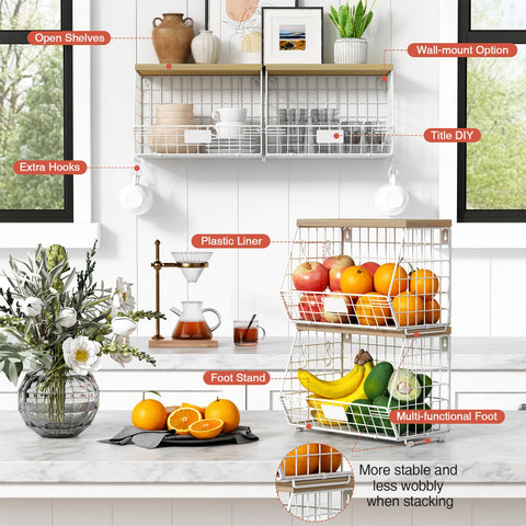 Goozii kitchen organizer suitable for pantry, bathroom, and living areas.