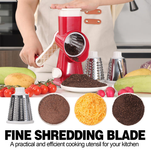 Slicing blade for thin, even slices with the GORCI rotary grater