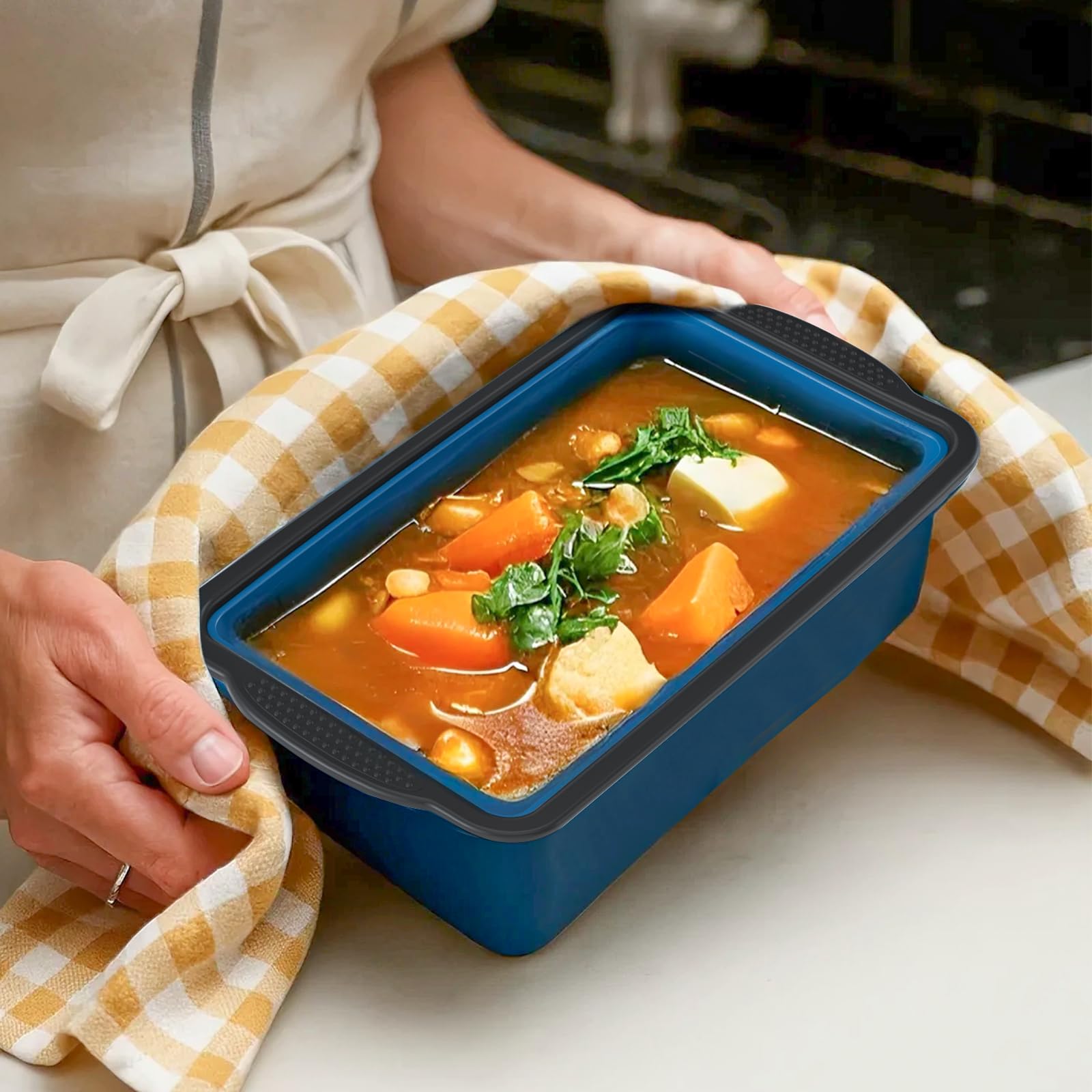 GORCI stackable freezer trays with metal frame save space