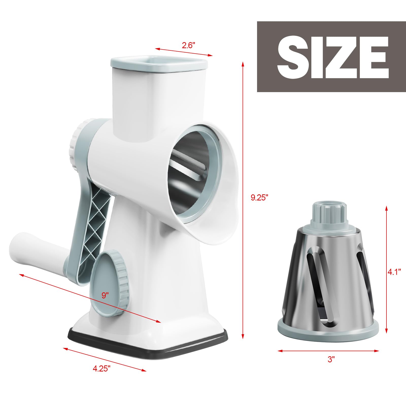 GORCI multi-use grater handles nuts and vegetables for toppings and snacks.