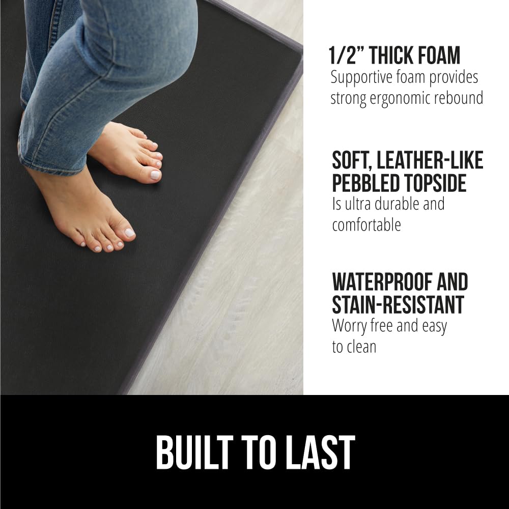 GORILLA GRIP 2-pack kitchen mats 17x59 support extended standing at counters.