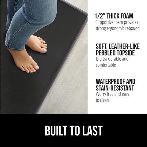 GORILLA GRIP 2-pack kitchen mats 17x59 support extended standing at counters.