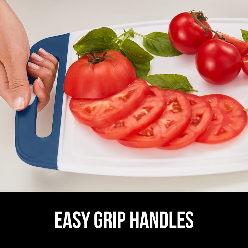 Gorilla Grip blue nonporous surface resists staining and odors.