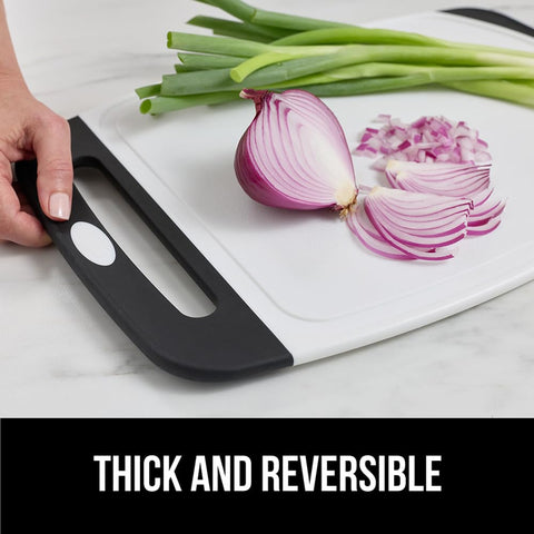GORILLA GRIP aqua gray and black cutting board for modern kitchen style