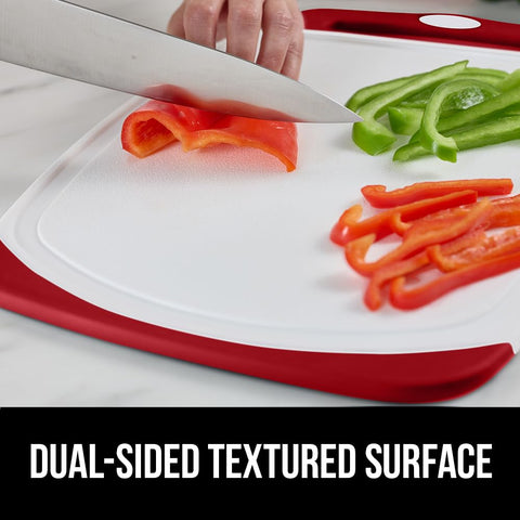 GORILLA GRIP BPA-free red board ensures food-safe performance.