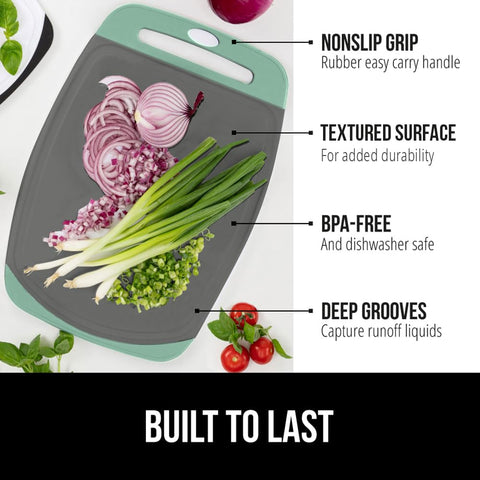 GORILLA GRIP large cutting board 16x11 inches ideal for heavy-duty chopping.