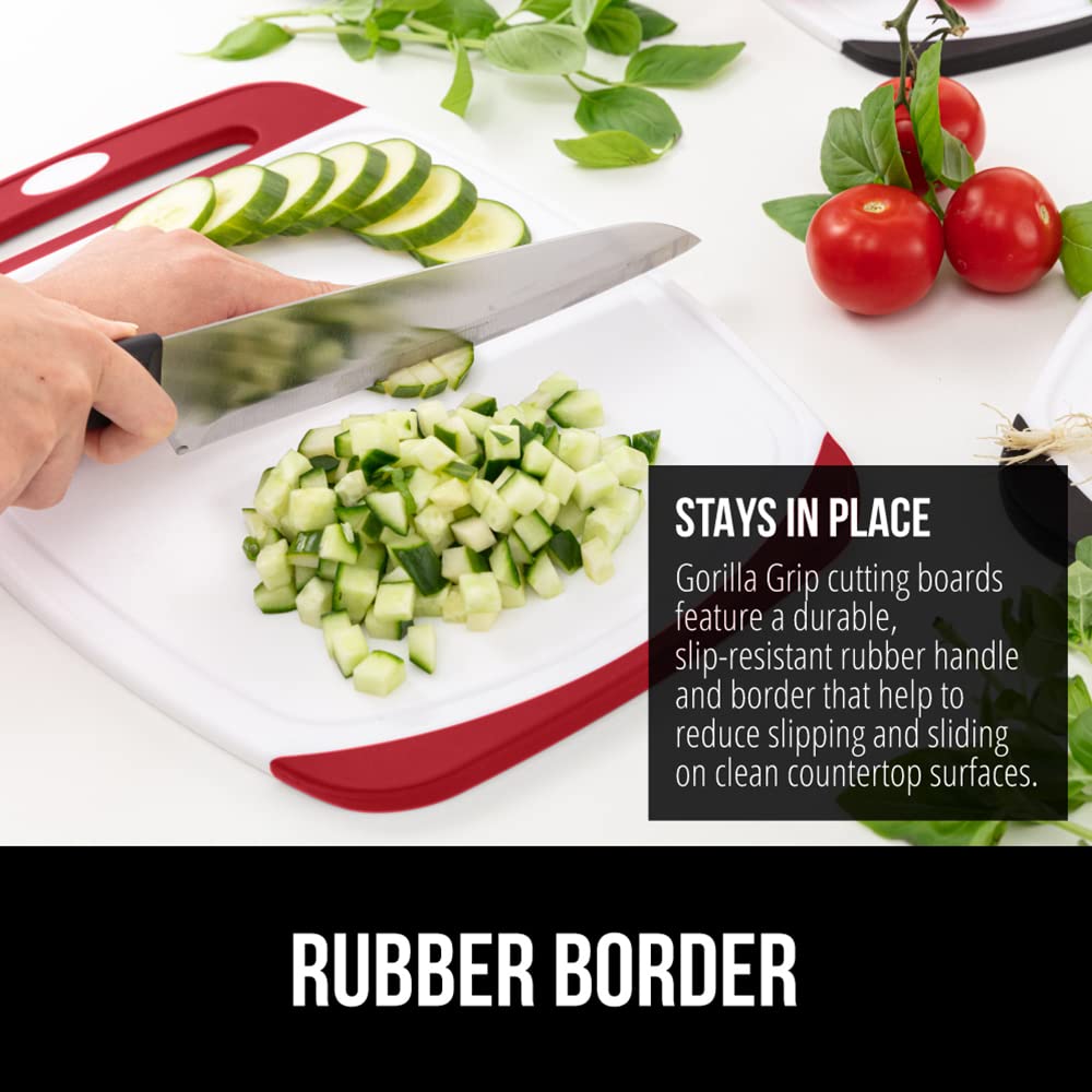GORILLA GRIP medium red board for everyday prep tasks.