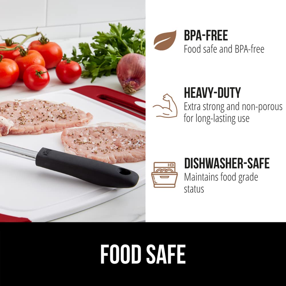 GORILLA GRIP nonporous surface red board resists stains and odors.